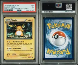 2015 Pokemon XY Raichu Holo Breakthrough Cracked Ice 49/162 PSA NM7 LOW POP-10 - Image 3