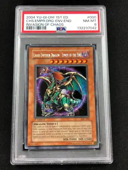 Yugioh 2004 Chaos Emperor Dragon Envoy Of The End 1st IOC-000 PSA 8 Secret Rare - Image 1