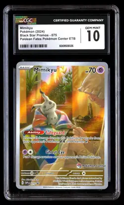 CGC 10 Mimikyu 075 Pokemon Center Stamped Pok�mon Promos 2024 English - Image 1