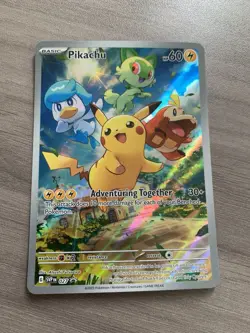 Pokemon Pikachu TCG Black Star ETB Promo Card 2023 SVP027 Paldea Evolved - Image 2