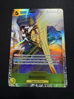 One Piece Borsalino SR Foil EB04-058 Egghead/Navy Character Card 6000 Power - Image 1