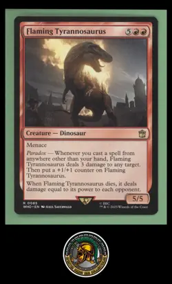 Universes Beyond: Doctor Who #85 Flaming Tyrannosaurus - Image 1