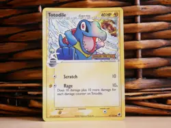Pokemon TOTODILE 67/101 REVERSE HOLO | MP Played | EX Dragon Frontiers | 2006 - Image 1