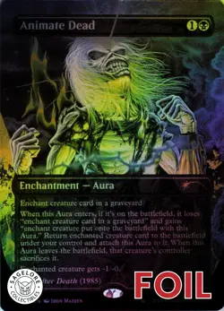 Animate Dead (Rainbow Foil) - Secret Lair Iron Maiden - 2189 - NM Foil - Image 1