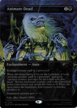 Animate Dead (Rainbow Foil) - Secret Lair Iron Maiden - 2189 - NM Foil - Image 2