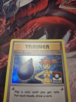 Gym Badge (Misty) - XY204 - 2017 Pokemon League Exclusive - Holo - MP - XY Promo - Image 2