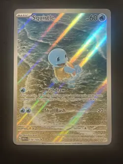 2023 Pokemon SQUIRTLE #170/165 Scarlet & Violet 151 Illustration Rare English - Image 3