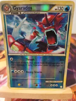 Garados Gyarados Reverse HeartGold Soulsilver 123/123 HS Shiny EN VG Pokemon - Image 1