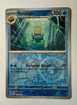 Omanyte - Reverse Holo Uncommon MEW SV: Scarlet & Violet 151 138/165 NM Pokemon - Image 1