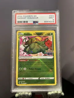 PSA 9 Radiant Venusaur Holo 004/078 Pokemon GO English - Image 1