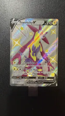 Near Mint Toxtricity V 112/122 Pokemon TCG Shining Fates Sword Shield Shiny Rare - Image 1