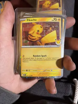 12 x Pikachu 051/162 30th Anniversary Holo Promo Stamped. Pokemon TCG NM - Image 1