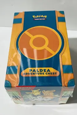 Pokemon TCG Paldea Adventure Chest Sealed Box English 2024 7 Promo 6 Booster - Image 1