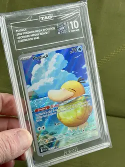 2026 POKEMON EN ASCENDED HEROES ILLUSTRATION RARE 226/217 PSYDUCK TAG 10 GEM - Image 2