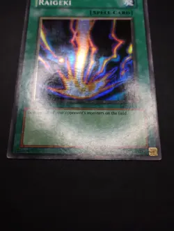 YUGIOH 2002 | RAIGEKI | LOB-E042 (LOB-053) | 1ST EDITION | VERY GOOD - EX (MP) - Image 4