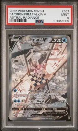 Pokemon TCG Origin Forme Palkia v Astral Radiance 167/189 Alternative Art PSA 9 - Image 1