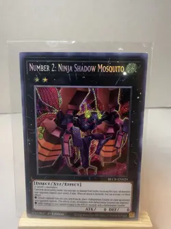 Yu-Gi-Oh! Number 2: Ninja Shadow Mosquito BLCR-EN029 1st Edition Effect Xyz Holo - Image 1