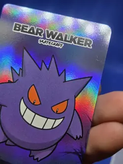 Pokemon Center x Bear Walker Gengar Ectoplasma Card 1165/1250 Surface Wear LP - Image 4