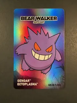 Pokemon Center x Bear Walker Gengar Skateboard Card: 828/1250 - Image 1