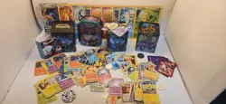 Pokemon Card Bundle Lot Rares Holos Coins Tins Jumbo Cards VSTAR Charizard Coin - Image 1