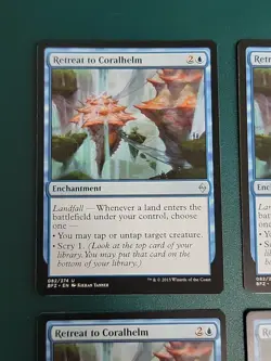 4x MTG Retreat to Coralhelm, Near Mint, English Battle for Zendikar Never Played - Image 3