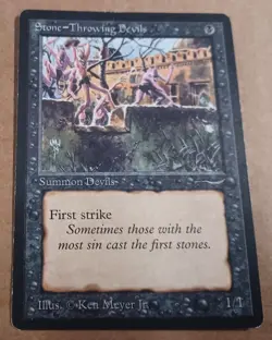 Stone- Throwing - Devils - Arabian Nights - MTG Magic - Image 1