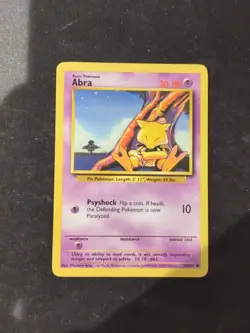 Pokemon Card - Abra - Base Set - Image 1