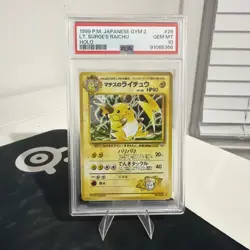 Pokemon Lt. Surge's Raichu #26 Gym Challenge Holo Rare 1999 Japanese PSA 10 - Image 1