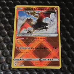 Pokemon Sword & Shield Crown Zenith RADIANT CHARIZARD 020/159 Holo Card MINT-NM - Image 1