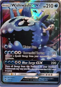 Wishiwashi GX 38/145 Holo Ultra Rare Guardians Rising Pokemon Near Mint - Image 1