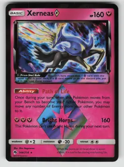 Xerneas ◇ 144/214 Rare Prism Star Lost Thunder Pokemon NM - Image 1