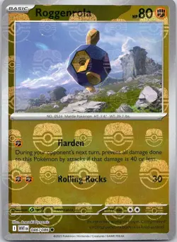 Roggenrola 046/086 C White Flare Pokemon Near Mint (MASTERBALL HOLO) - Image 1