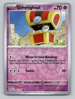 Reverse Holo Gimmighoul 097/191 Common Surging Sparks Pokemon - Image 1
