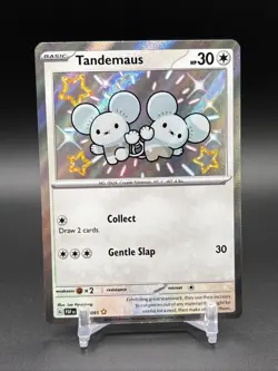 Pokemon TCG Tandemaus Scarlet & Violet Paldean Fates Holo Shiny Rare 209/091 NM - Image 1