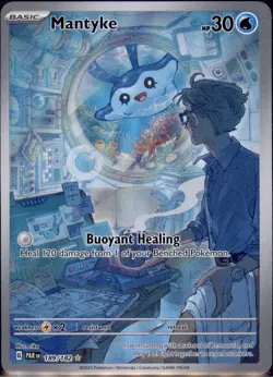 Mantyke #189/182 Illustration Rare Paradox Rift Pokemon 2023 NM - Image 1