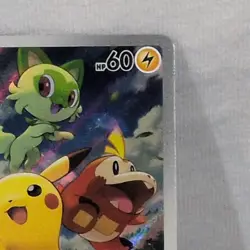 ✨Pokemon Pikachu 027 Scarlet & Violet Promo Holo 60HP Adventuring Together - Image 3