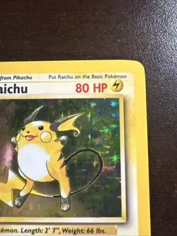 Raichu 14/102 Holo MP Base Set Pokemon TCG WotC MP - Image 3