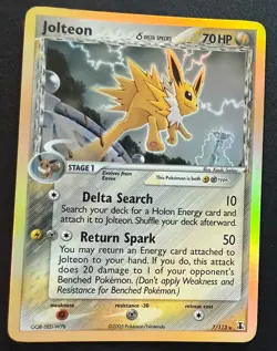 Pokemon Jolteon Delta Species 7/113 Holo Rare Near Mint EX 2005 Vintage - Image 1