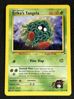 Erika's Tangela 79/132 WOTC Gym Heroes - Non-Holo Common Pokemon Card LP - Image 1