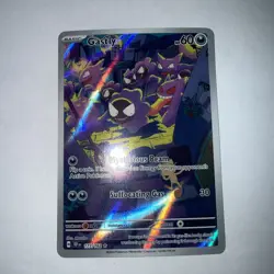 Pokemon TCG Gastly Holo Card Illustration 177/162 Temporal Forces NM - Image 1