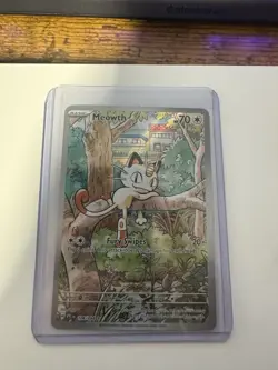 Pokemon Meowth 106/094 Holo Illustration Rare Me02: Phantasmal Flames Card - Image 1