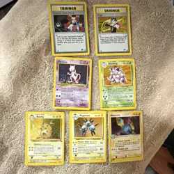 Pokemon 7 Card Lot Mewtwo Raichu Magneton Nidoking Manectric - Image 1