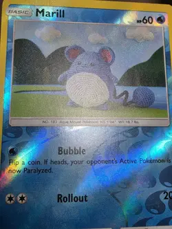 HP Marill 34/147 Reverse Holo - Burning Shadows Pokemon Card TCG - Image 5