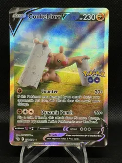 Pokemon TCG Conkeldurr V (Alternate Full Art) 074/078 Pokemon GO Holo - Image 1