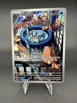 Squirtle Illustration Rare Pokemon Stellar Crown 148/142 NM - Image 2