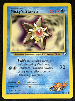 Misty's Staryu 90/132 WOTC Gym Heroes - Non-Holo Common Pokemon Card NM - Image 1