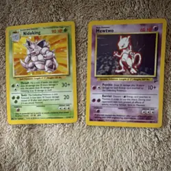 Pokemon 7 Card Lot Base Set EX Emerald Mewtwo Nidoking Kangaskhan Shieldon - Image 5