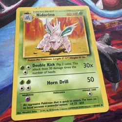 Pokemon TCG Nidorino Base Set 37/102 Regular MP. vintage - Image 1