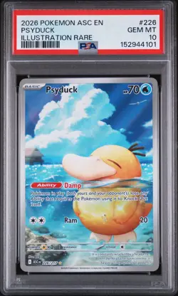 PSA 10 Psyduck 226 Illustration Rare IR GEM MINT Pokemon Ascended Heroes - Image 1