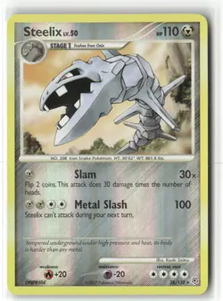 Pokemon Steelix 38/130 Reverse Holo Diamond and Pearl Rare - Image 1